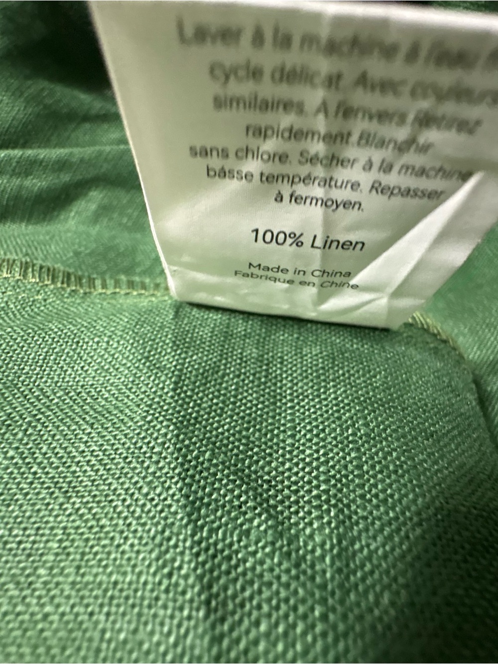 LINTICO Green Breathable 100 % Linen 3/4 Sleeves Maxi Dress Size M - Picture 11 of 14